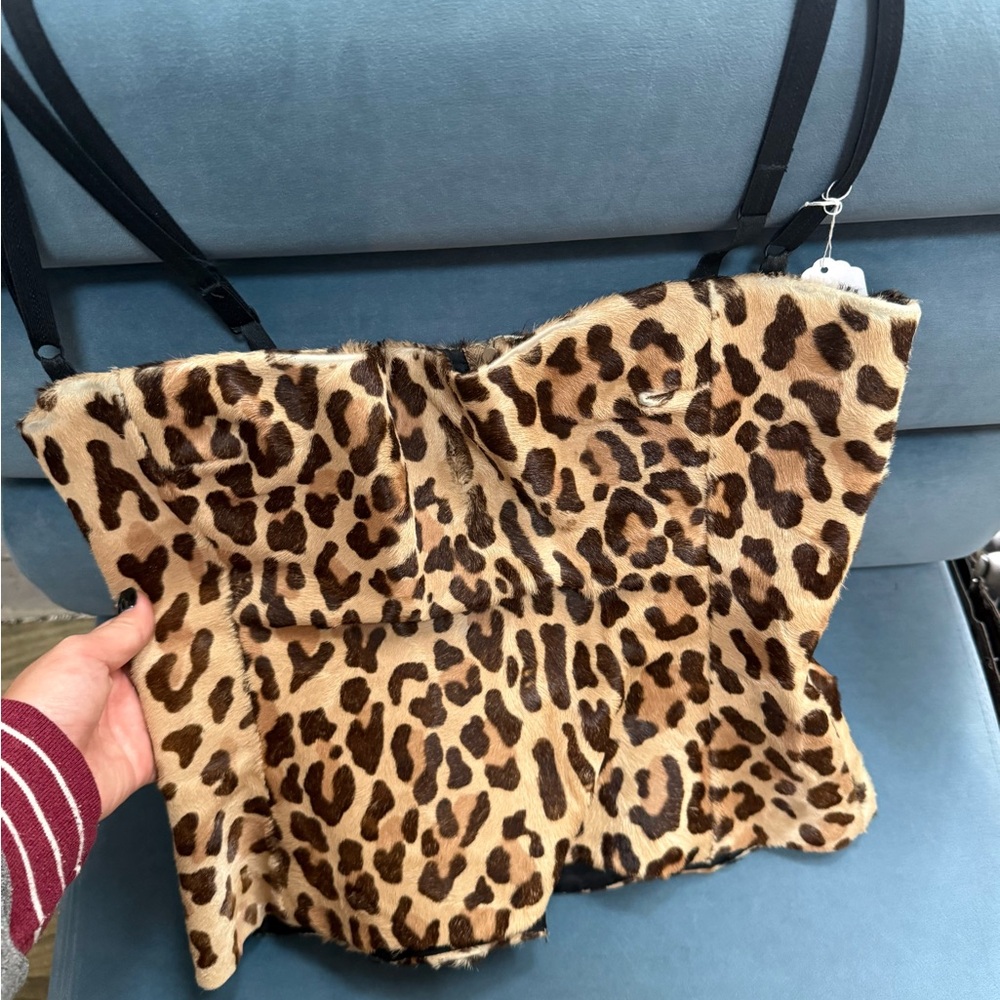 Dolce and Gabbana Cheetah Print Corset top